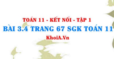 Bài 3.4 trang 67 SGK Toán 11 tập 1 Kết nối tri thức